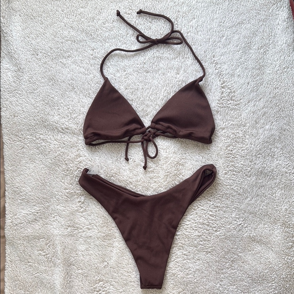 SHEIN String Bikini - brown